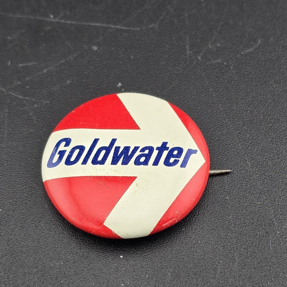 1964 Barry Goldwater Arrow Political Campaign Pinback Button Vintage Presidentia